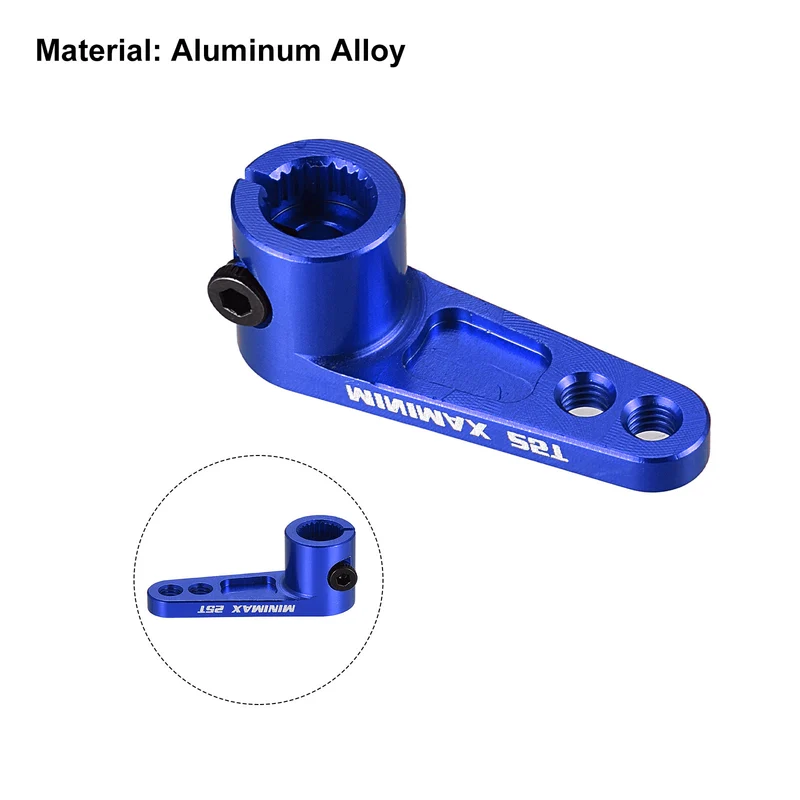 Aluminum Alloy 25T Steering Servo Arm Horn Dark Blue for RC Boat Accessories