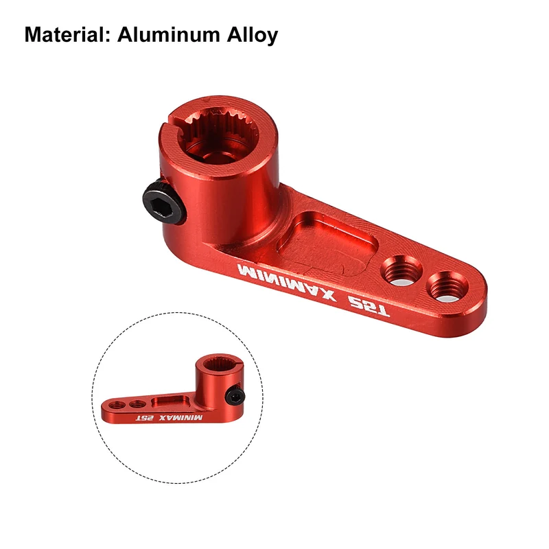 Aluminum Alloy 25T Steering Servo Arm Horn Red for DIY RC Car/Boat/Airplane Boat Accessories