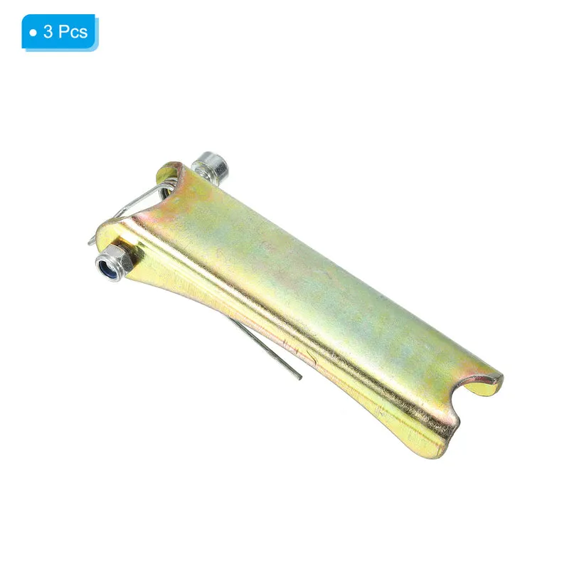 3.7 Inch Hook Safety Latch Kit, 3 Pack Metal Towing Hitch Replacement, Golden