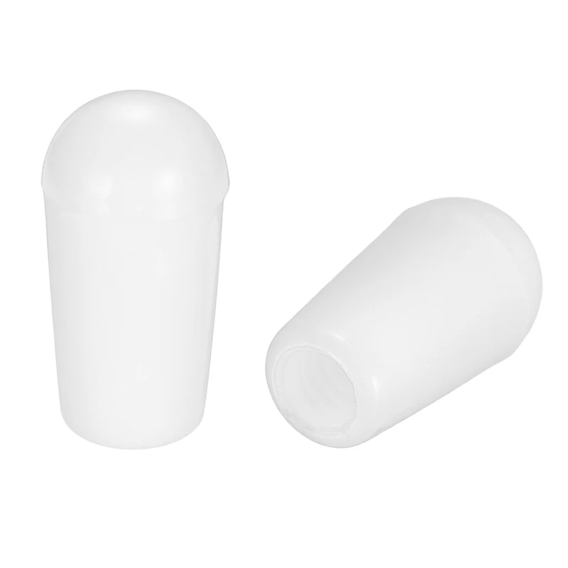 2 Pcs Switch Tip Knob for Electric Guitar, 8/32" Thread, White