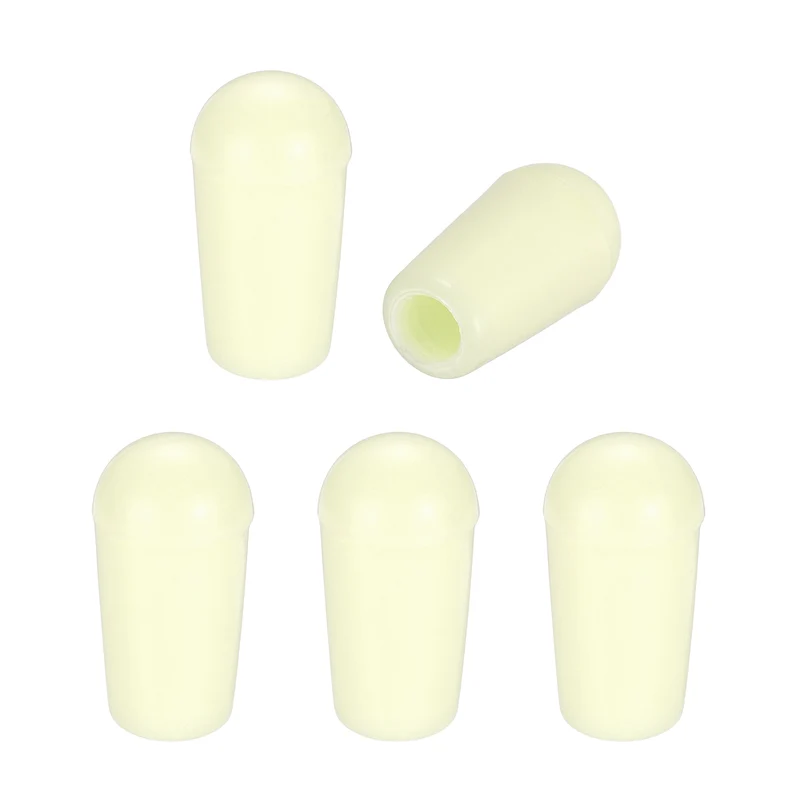 5 Pcs Switch Tip Knob for Electric Guitar, 8/32" Thread, Beige