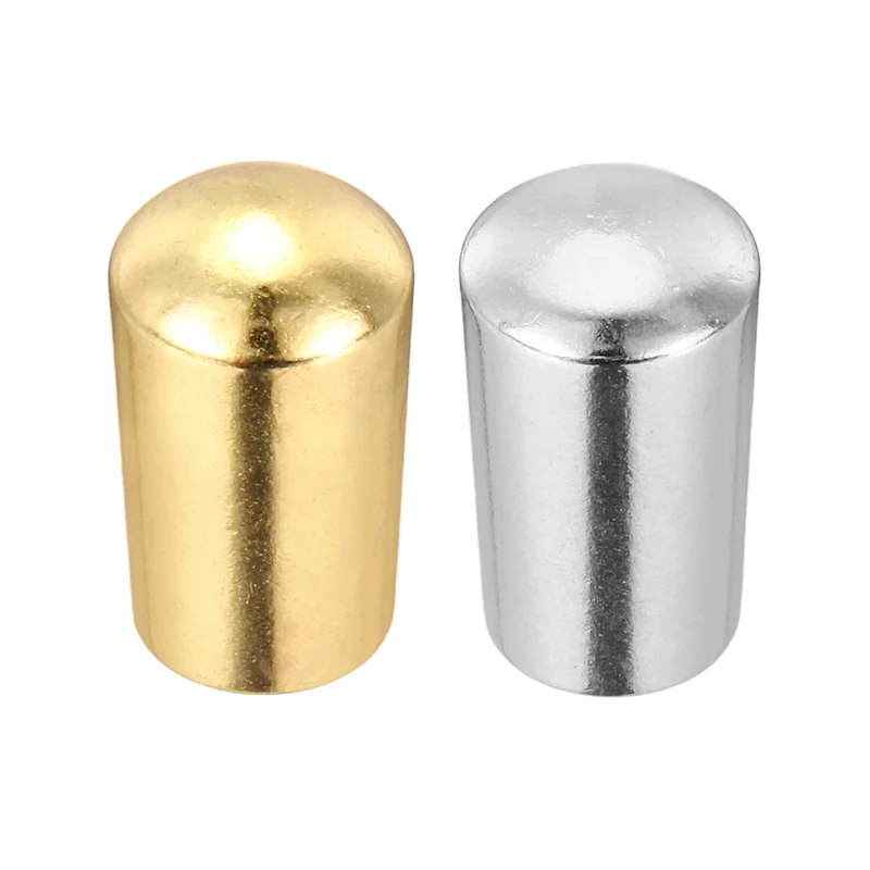3 Way Guitar Toggle Switch Tip M4 Brass Threaded Gold/Silver 2Pcs