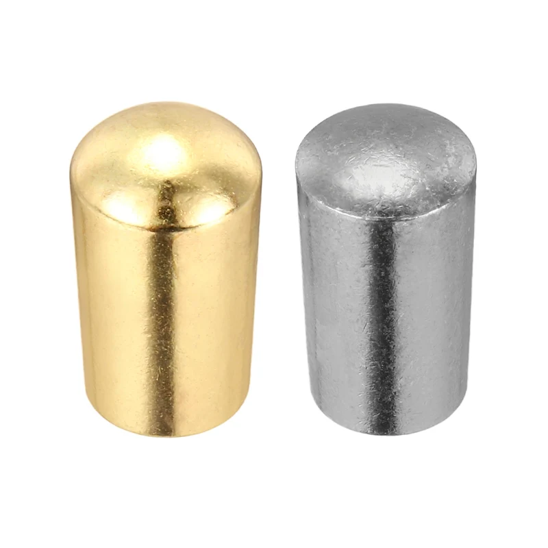3 Way Guitar Toggle Switch Tip M4 Brass Threaded Gold/Matte Black 2Pcs