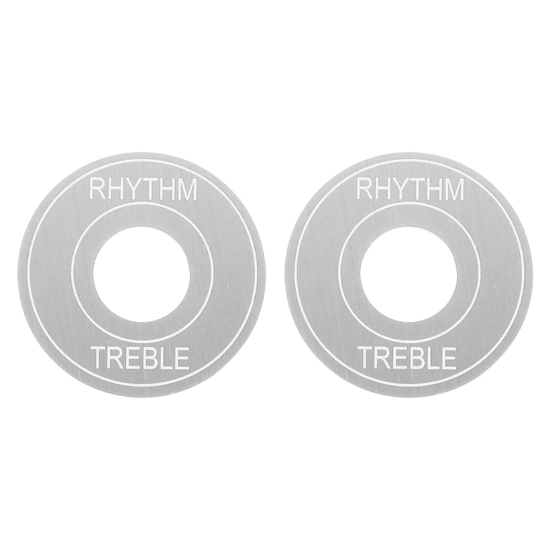 2 Pcs Guitar Toggle Switch Washer, Aluminum Plate for Electric Guitar Silver