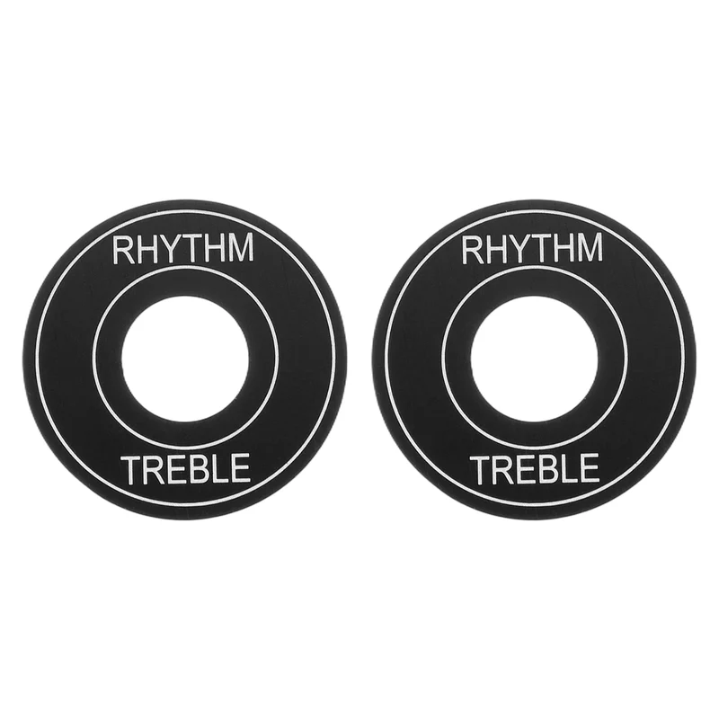 2 Pcs Guitar Toggle Switch Washer, Aluminum Plate for Electric Guitar Black