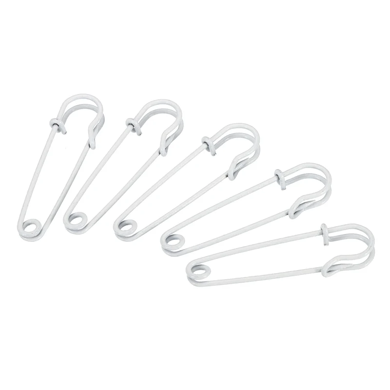 Safety Pins 1.97 Inch Large Metal Sewing Pins White 50Pcs
