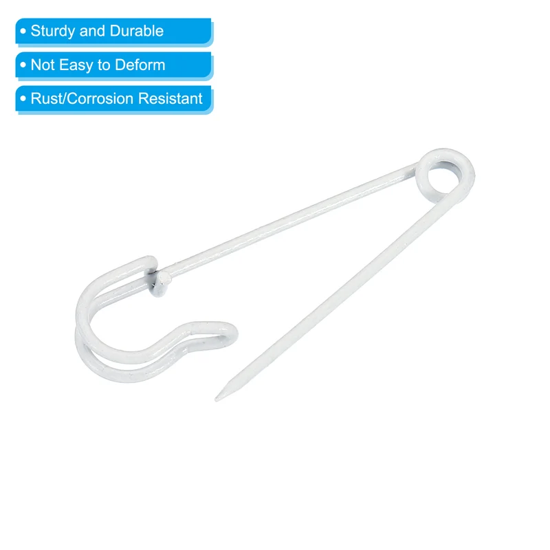 Safety Pins 1.97 Inch Large Metal Sewing Pins White 50Pcs