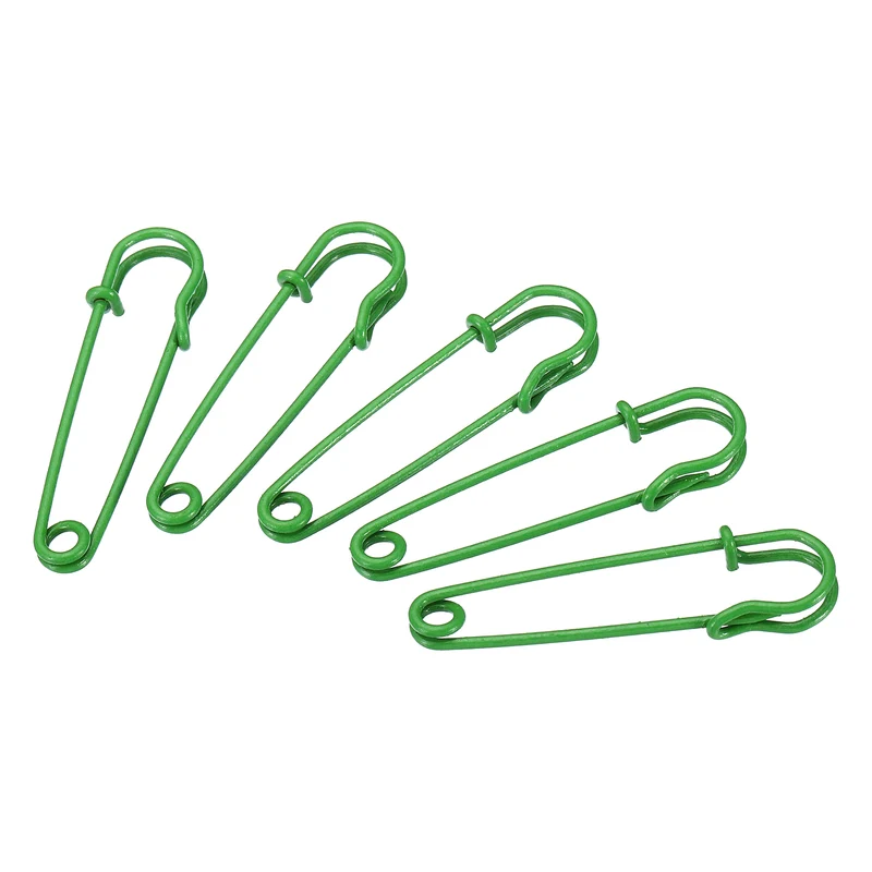 20Pcs Safety Pins 1.97 Inch Large Metal Sewing Pins Green