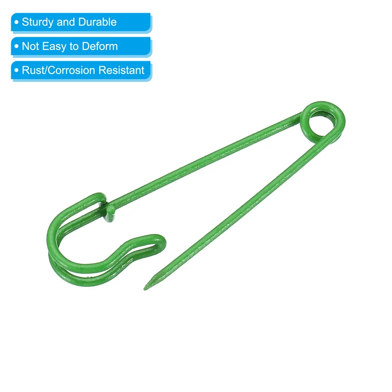 20Pcs Safety Pins 1.97 Inch Large Metal Sewing Pins Green