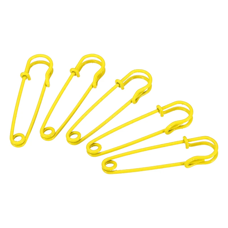 Safety Pins 1.97 Inch Large Metal Sewing Pins Yellow 20Pcs