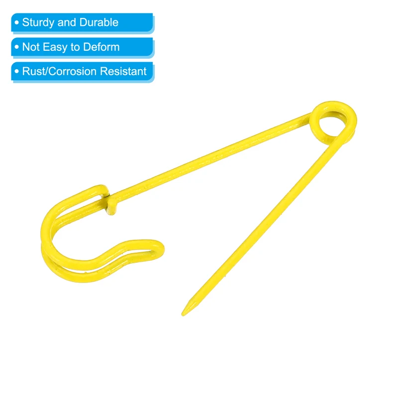 Safety Pins 1.97 Inch Large Metal Sewing Pins Yellow 20Pcs