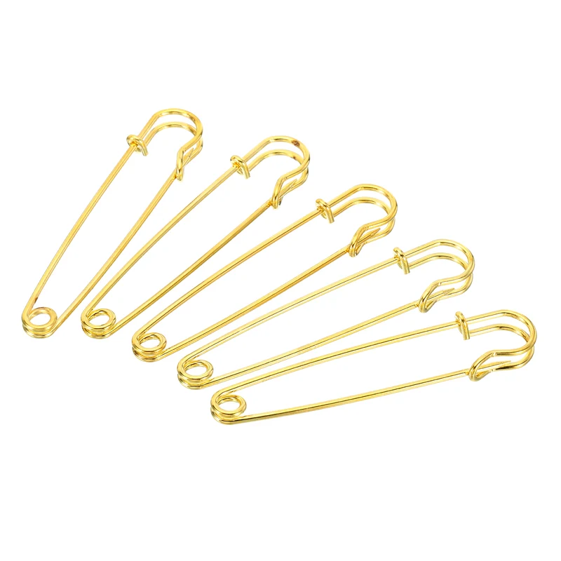 Safety Pins 3.94 Inch Large Metal Sewing Pins Gold Tone 20Pcs