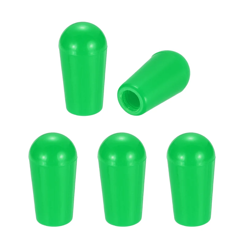 5 Pcs Switch Tip Knob for Electric Guitar, 8/32" Thread, Green