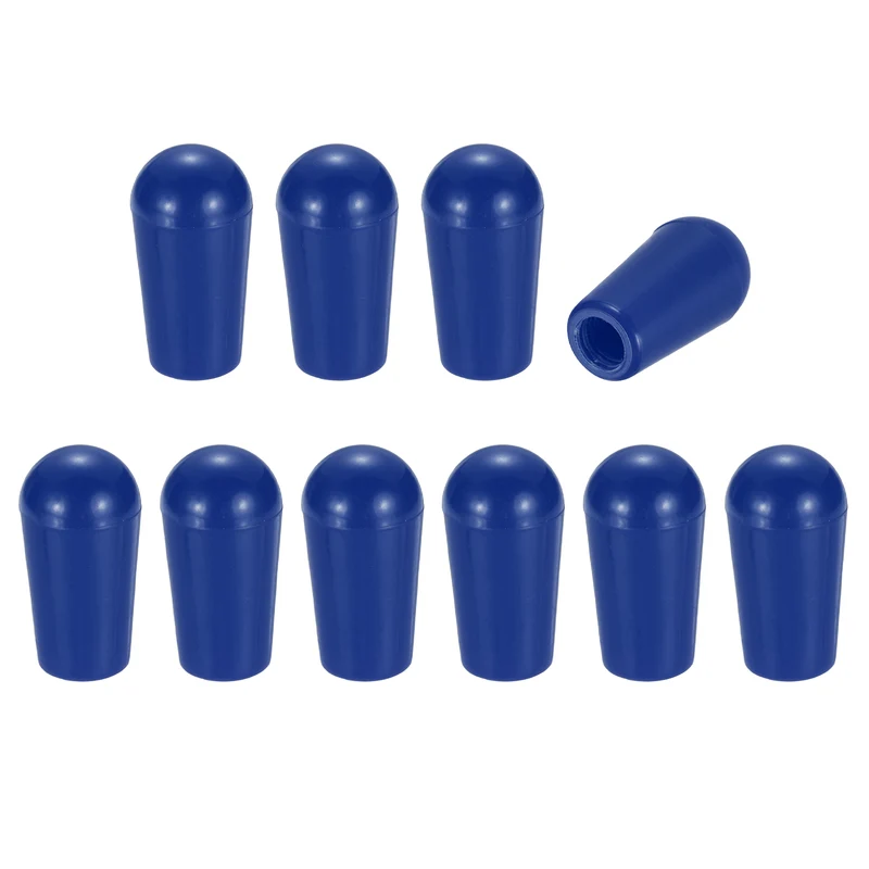10 Pcs Switch Tip Knob for Electric Guitar, 8/32" Thread, Blue
