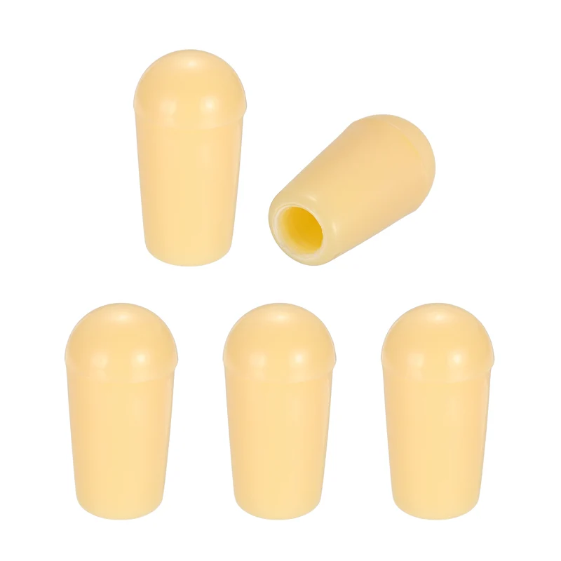 5 Pcs Switch Tip Knob for Electric Guitar, 8/32" Thread, Yellow