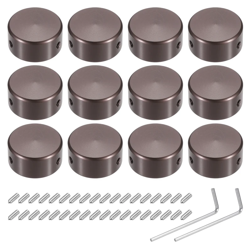12 Pcs Footswitch Toppers Guitar Pedal Button Caps Footswitch Top Cover, Grey