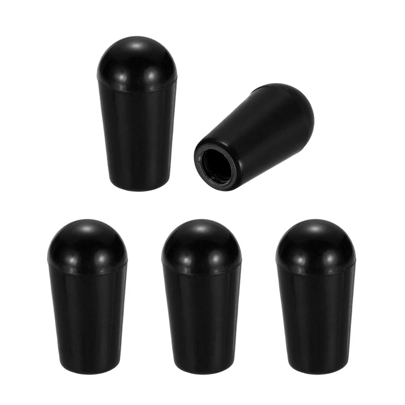 5 Pcs Switch Tip Knob for Electric Guitar, 8/32" Thread, Black