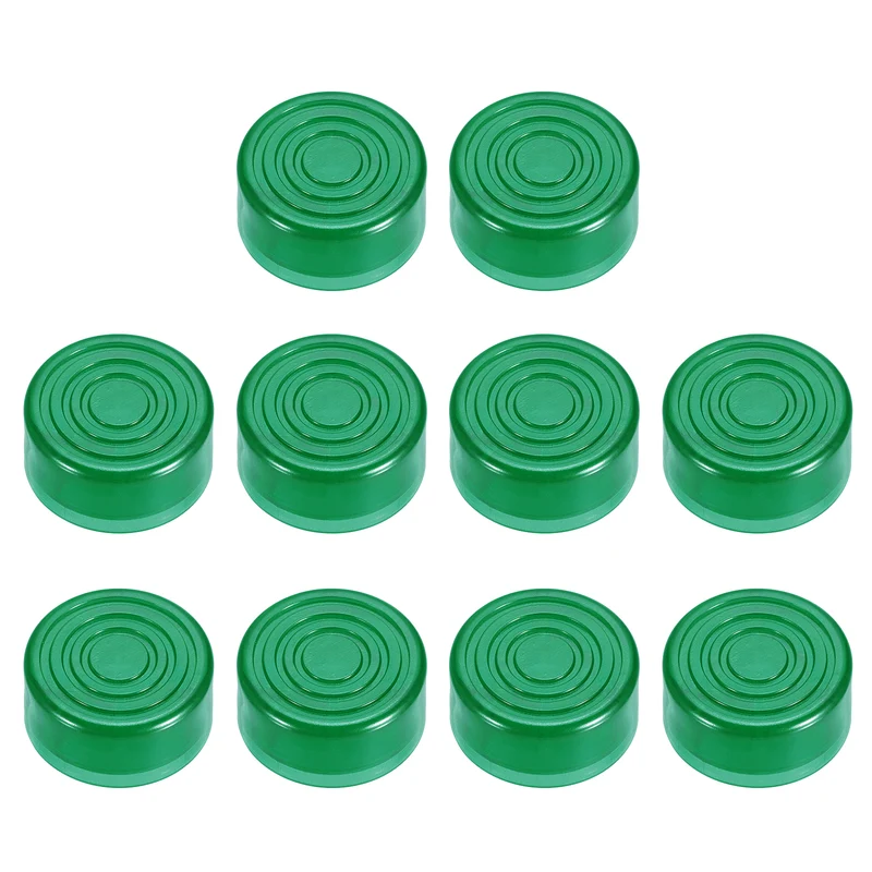 10 Pcs Footswitch Toppers Guitar Pedal Button Caps, Dark Green