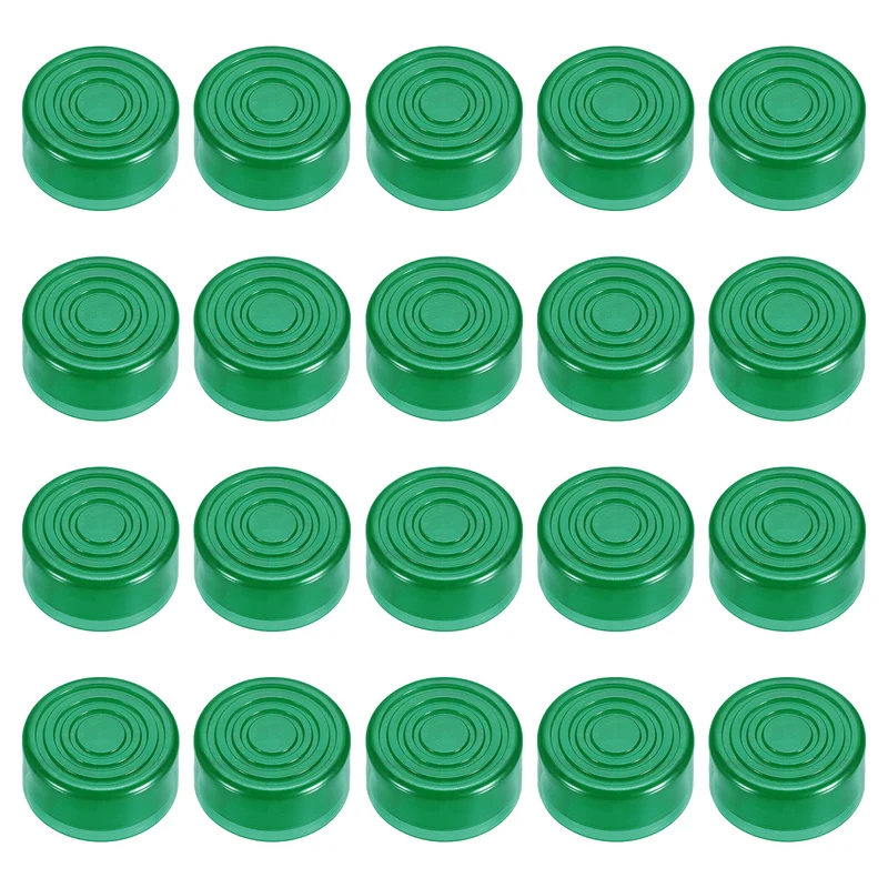 20 Pcs Footswitch Toppers Guitar Pedal Button Caps, Dark Green