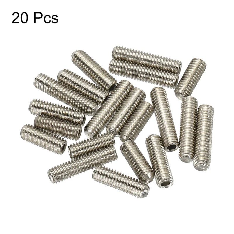 Guitar Bridge Saddle Height Adjustment Screws M3x8/10/12mm Silver 20Pcs