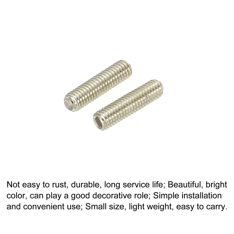 Guitar Bridge Saddle Height Adjustment Screws M3x6/8/10mm Silver 20Pcs