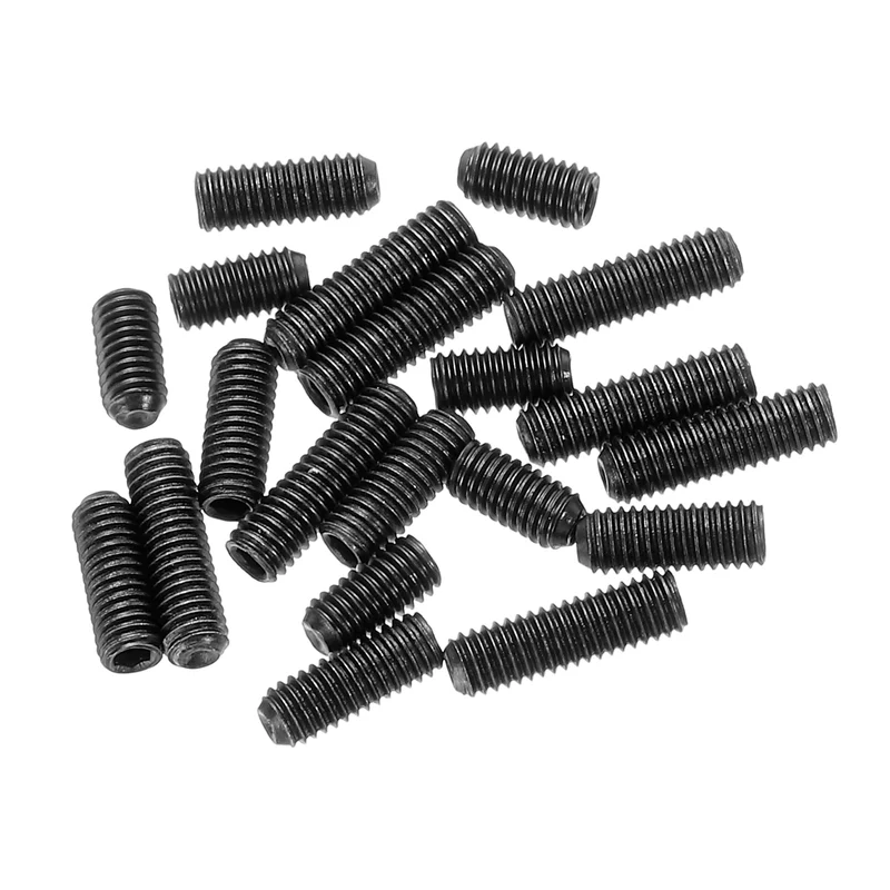 Guitar Bridge Saddle Height Adjustment Screws M3x6/8/10mm Black 20Pcs