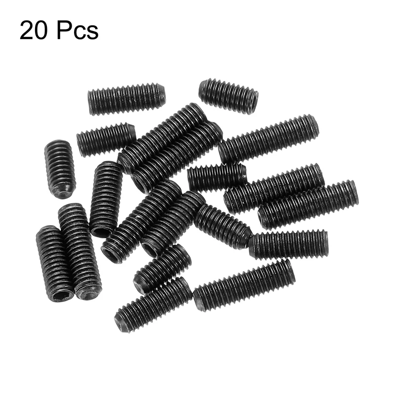Guitar Bridge Saddle Height Adjustment Screws M3x6/8/10mm Black 20Pcs