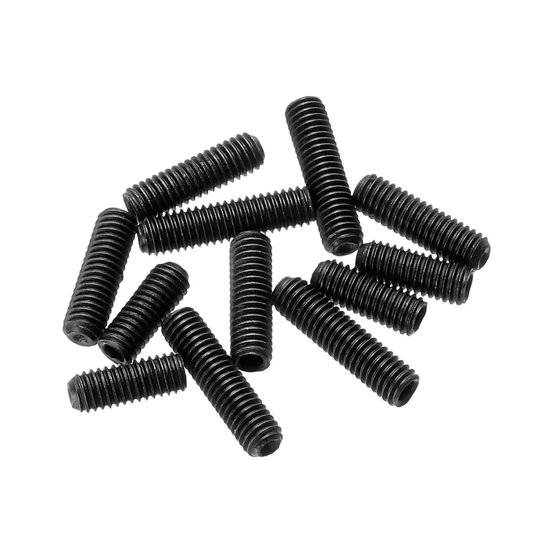 Guitar Bridge Saddle Height Adjustment Screws M3x8/10/12mm Black 12pcs