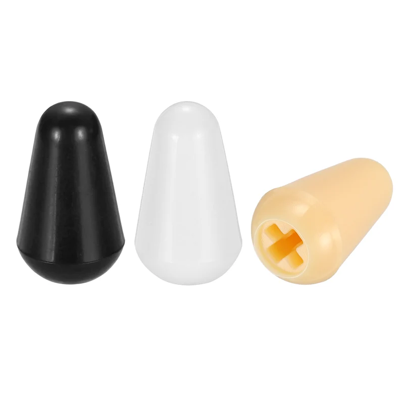 3 Pcs Switch Tip Knob for Electric Guitar, 3.7mm Cross Opening, 3 Colors