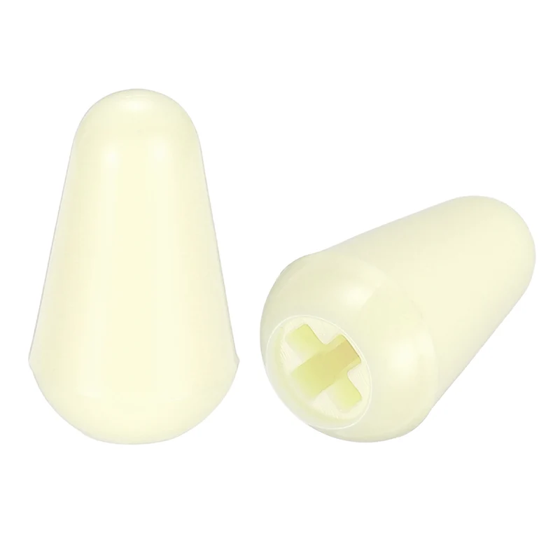 2 Pcs Switch Tip Knob for Electric Guitar, 3.7mm Cross Opening, Beige