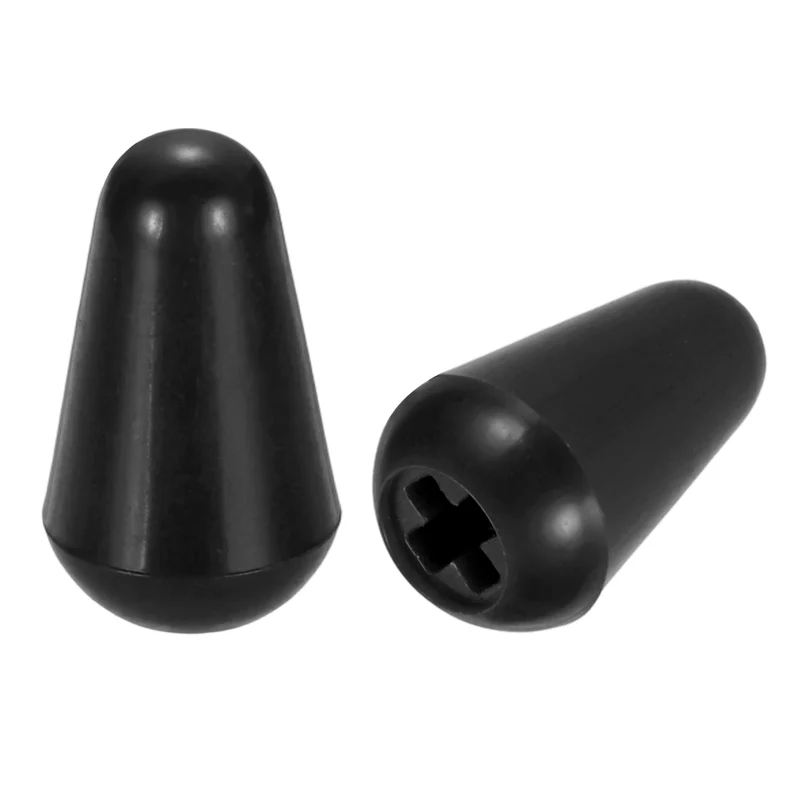 2 Pcs Switch Tip Knob for Electric Guitar, 3.7mm Cross Opening, Black