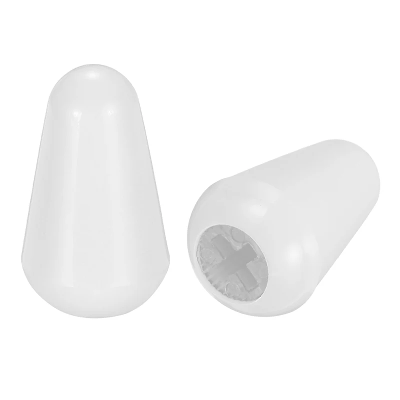 2 Pcs Switch Tip Knob for Electric Guitar, 3.7mm Cross Opening, White