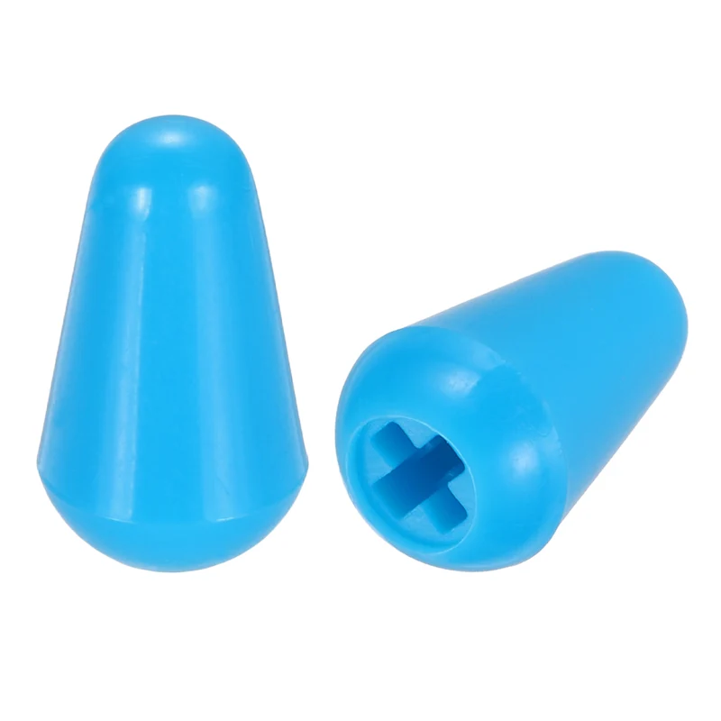 2 Pcs Switch Tip Knob for Electric Guitar, 3.7mm Cross Opening, Light Blue