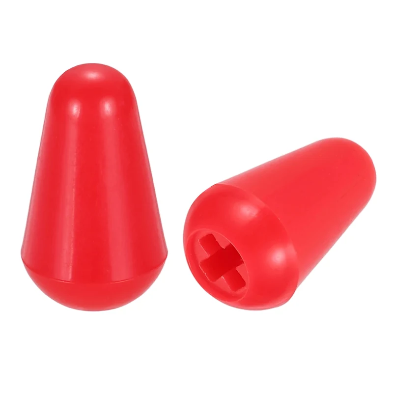 2 Pcs Switch Tip Knob for Electric Guitar, 3.7mm Cross Opening, Red