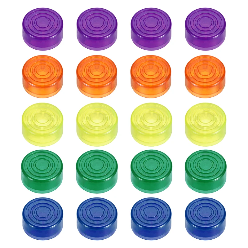 20 Pcs Footswitch Toppers Guitar Pedal Button Caps, Five Color