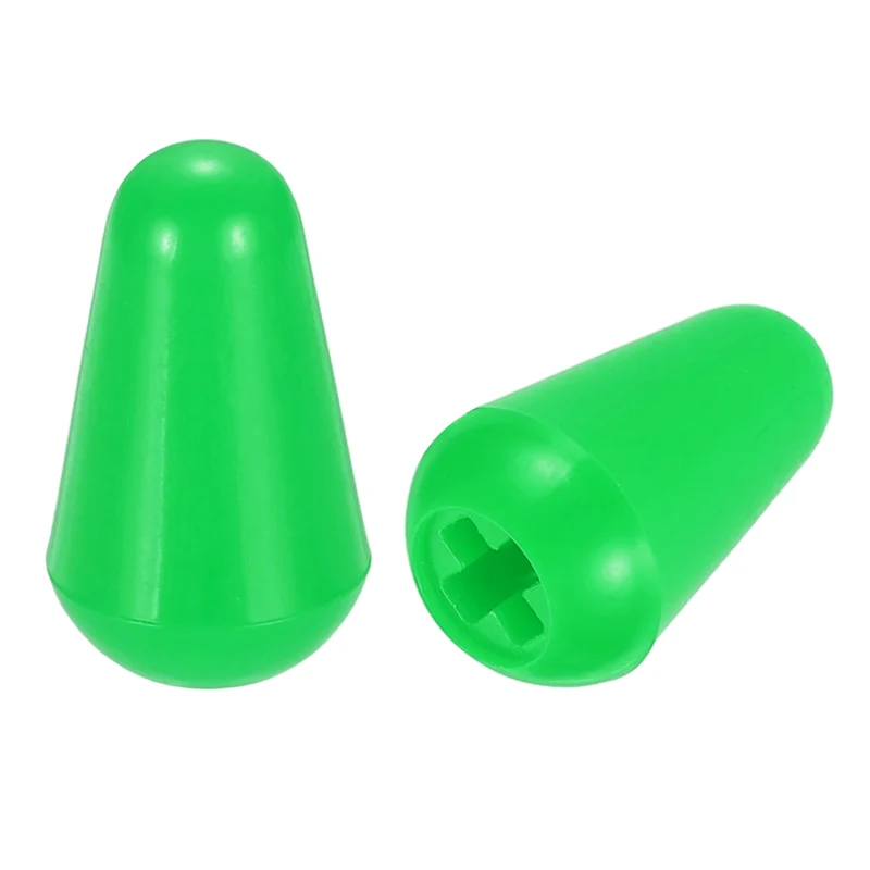 2 Pcs Switch Tip Knob for Electric Guitar, 3.7mm Cross Opening, Green