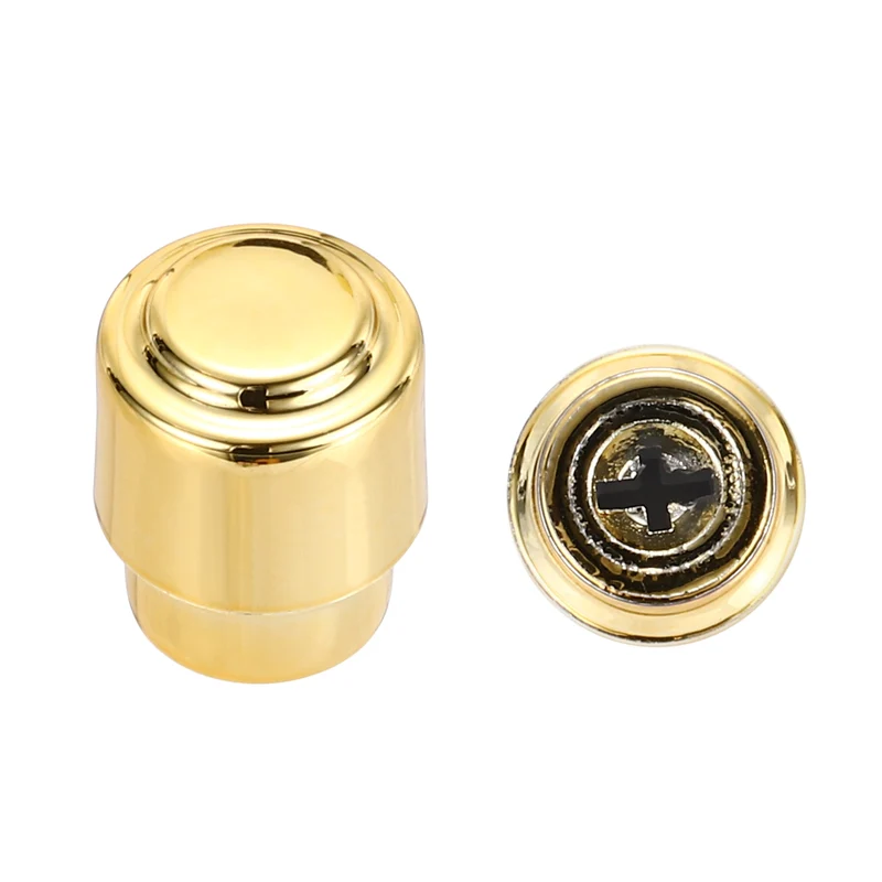 2Pcs ST Electric Guitar Pickup Switch Tip Cross Hole ID 0.16 x 0.14" Gold