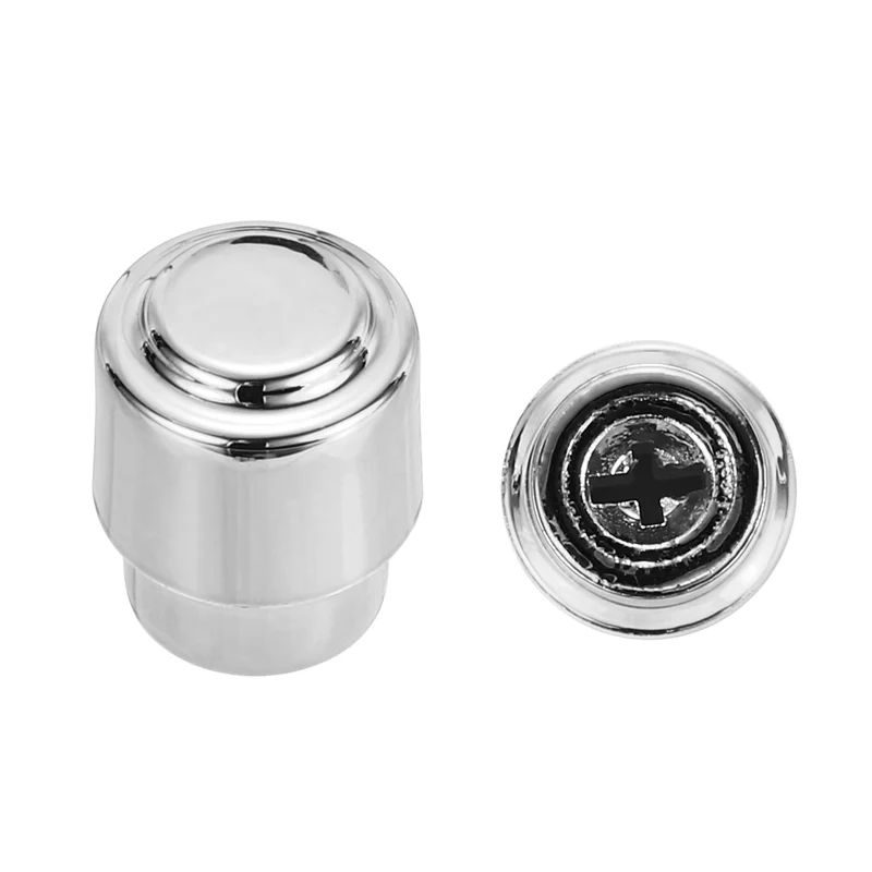 2Pcs ST Electric Guitar Pickup Switch Tip Cross Hole ID 0.16 x 0.14" Silver