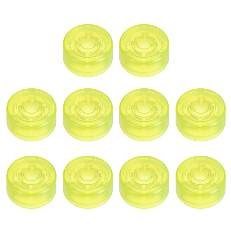 10 Pcs Footswitch Toppers Guitar Pedal Button Caps, Yellow