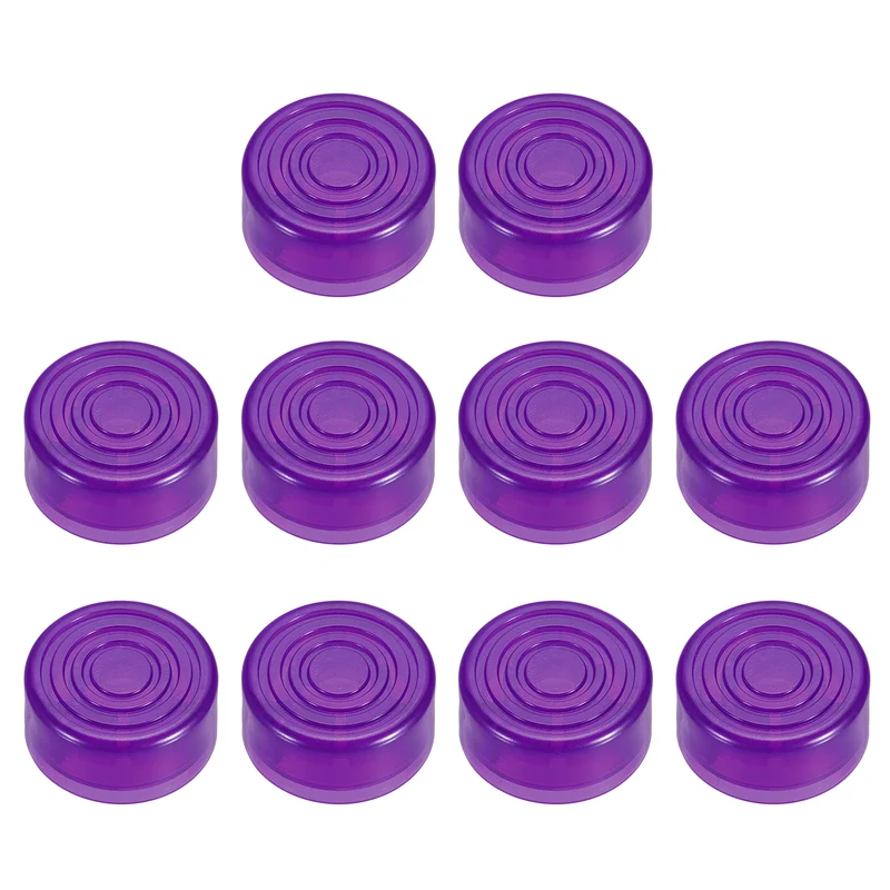10 Pcs Footswitch Toppers Guitar Pedal Button Caps, Purple