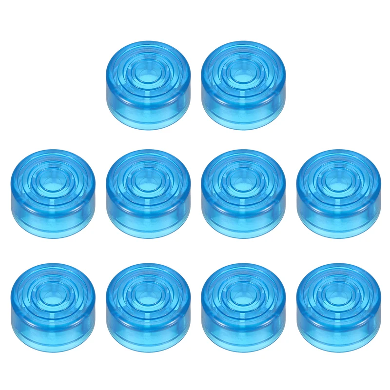 10 Pcs Footswitch Toppers Guitar Pedal Button Caps, Light Blue