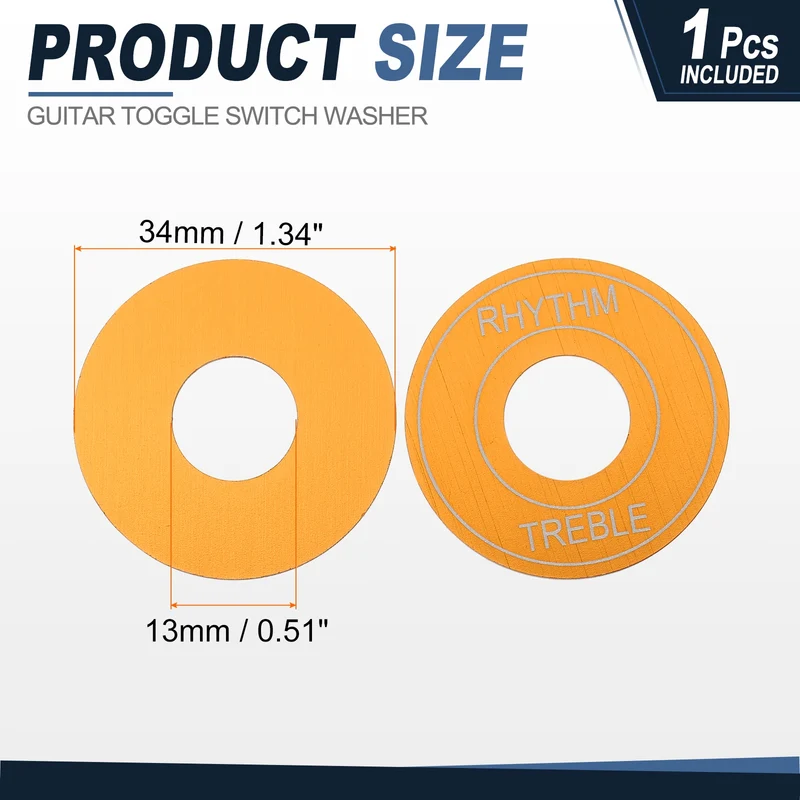 Guitar Toggle Switch Washer Plate, 13mm ID Gold