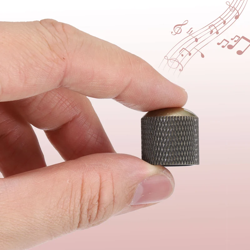 2Pcs Metal Guitar Potentiometer Knobs with Wrench 6mm/0.24" Bronze
