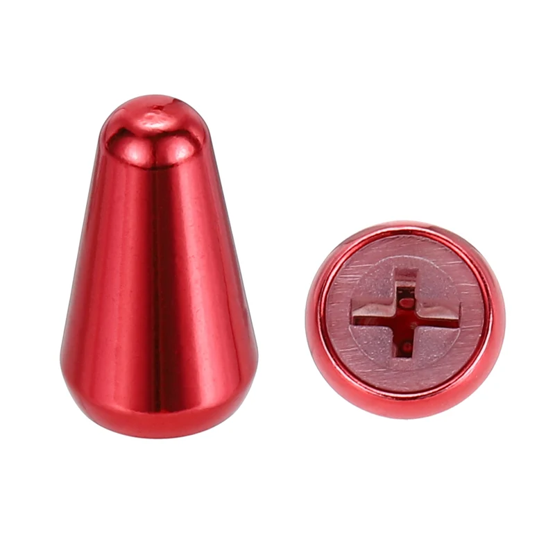 2Pcs ST Electric Guitar 3/5 Way Pickup Switch Tip ID 0.19 x 0.15" Red
