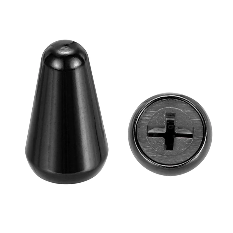 2Pcs ST Electric Guitar 3/5 Way Pickup Switch Tip ID 0.19 x 0.15" Black