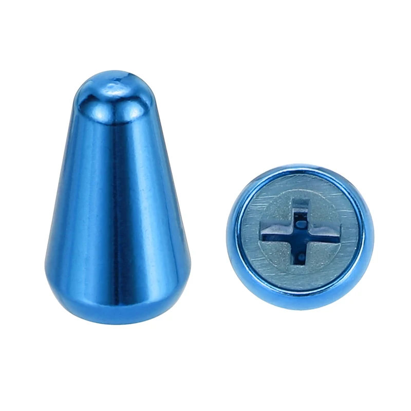 2Pcs ST Electric Guitar 3/5 Way Pickup Switch Tip ID 0.19 x 0.15" Blue