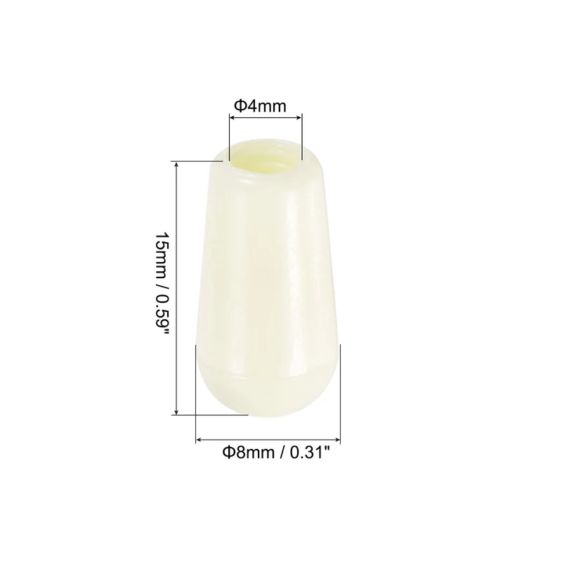 2Pcs Guitar 3 Way Pickup Switch Tip M4 for LP Electric Guitar, Cream