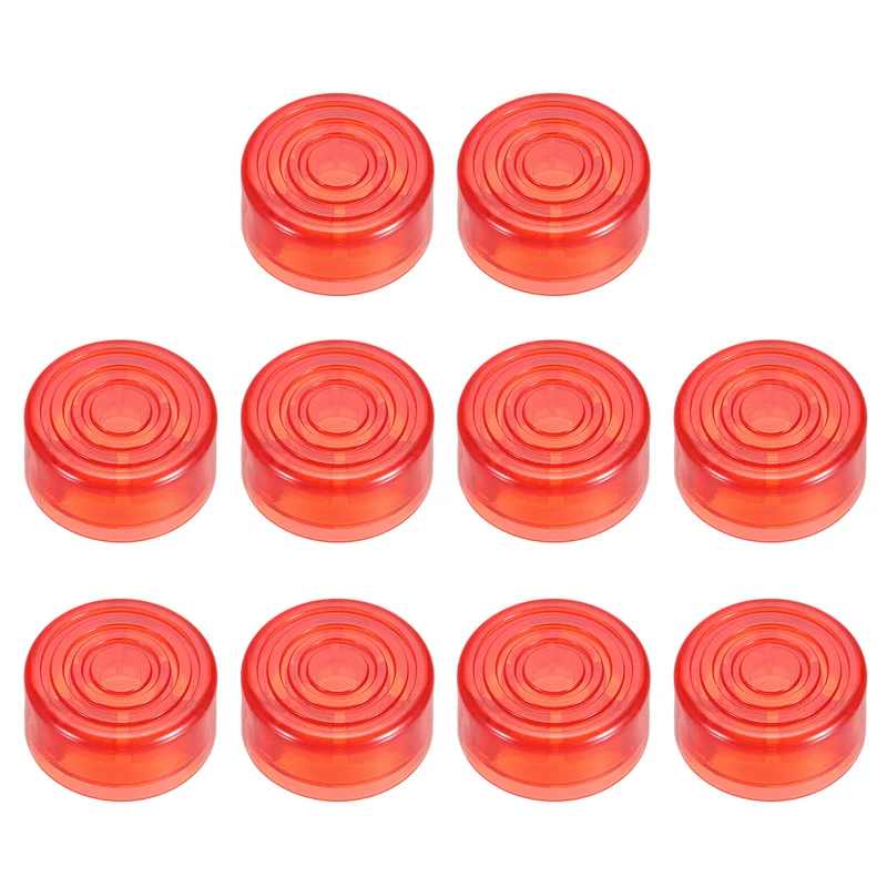 10 Pcs Footswitch Toppers Guitar Pedal Button Caps, Red