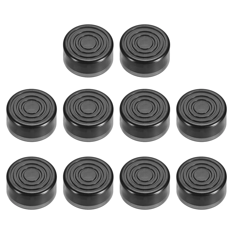 10 Pcs Footswitch Toppers Guitar Pedal Button Caps, Black