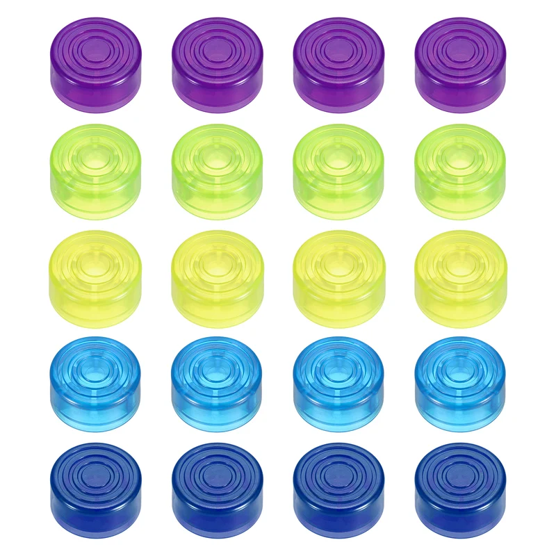 20 Pcs Footswitch Toppers Guitar Pedal Button Caps, 5 Colour